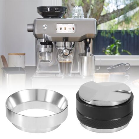 Allecto plus - Distributeur voor het nivelleren van gemalen koffie zwart - 58 mm RVS