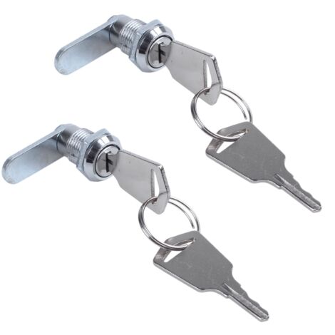 2X Cam Lock Desk 16MM + 2 Keys for Arcade Cupboard Mailbox File Cabinet