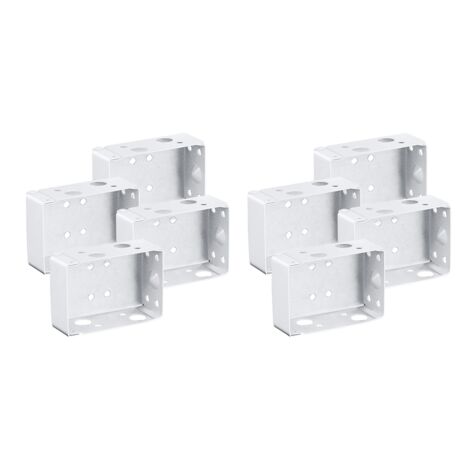 8 Pcs 2 Inch Low Profile Blind Brackets for Head Rail (White)