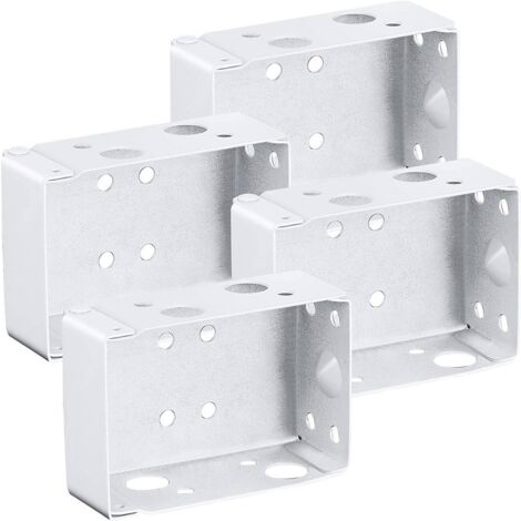 8 Pcs 2 Inch Low Profile Blind Brackets for Head Rail (White)