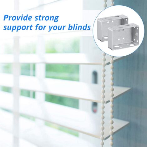 8 Pcs 2 Inch Low Profile Blind Brackets for Head Rail (White)