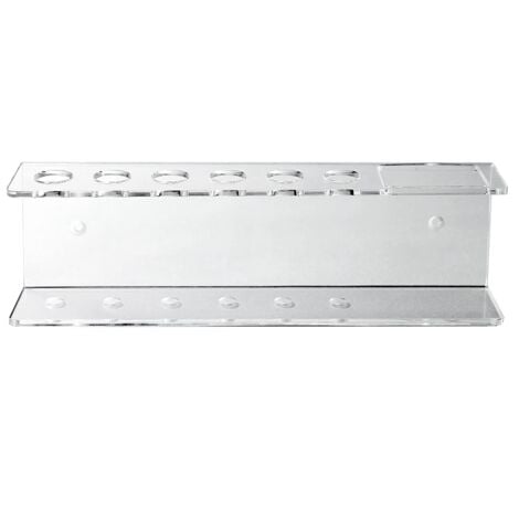 3X Acrylic Dry Erase Marker Holder Wall Mounted, Clear Eraser Organizer 6 Slots for School Office