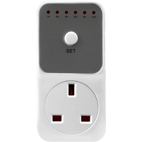 Countdown Timer Switch Smart Control UK Automatic Shutoff Plug-in Socket
