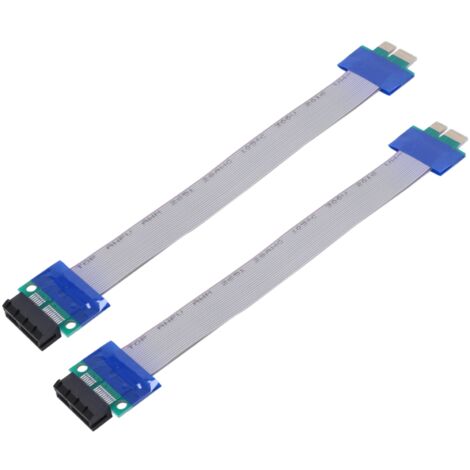 2X PCI-Express PCI-E 1X Flex Card Extender Extension Cable for PC