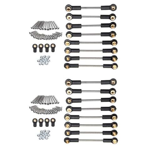 2X Upgrade Spare Part Toe Metal Suspension Link Rod Set for 1/16 C14 C24