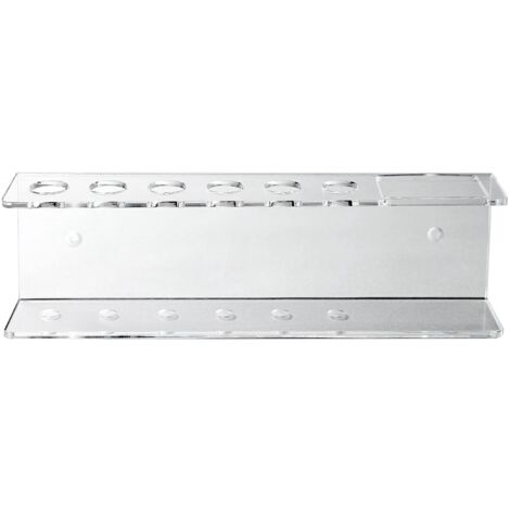 2X Acrylic Dry Erase Marker Holder Wall Mounted, Clear Eraser Organizer 6 Slots for School Office