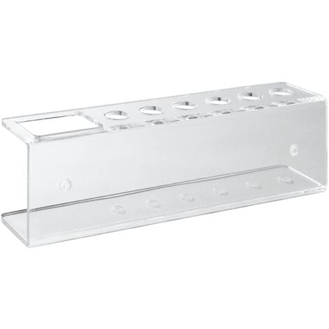 2X Acrylic Dry Erase Marker Holder Wall Mounted, Clear Eraser Organizer 6 Slots for School Office