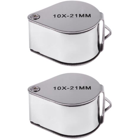 SE 8-Piece Eye Jewelers Loupe Set – Glass Lens, Aluminum Body (2.5x, 5x, 7.5x, 10x)