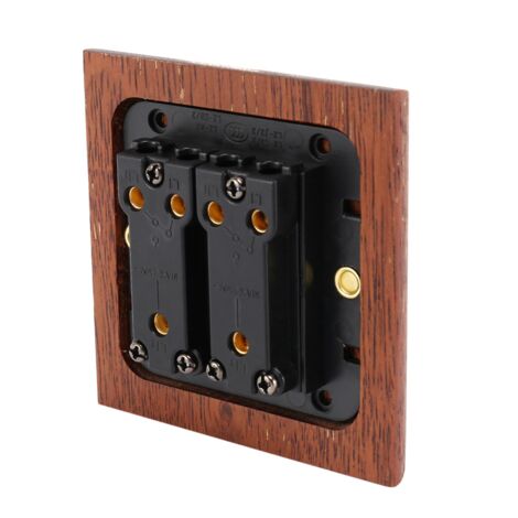 3X 86 Type Wood Panel Switch Retro Wall Light Rocker Electrical Brass ...