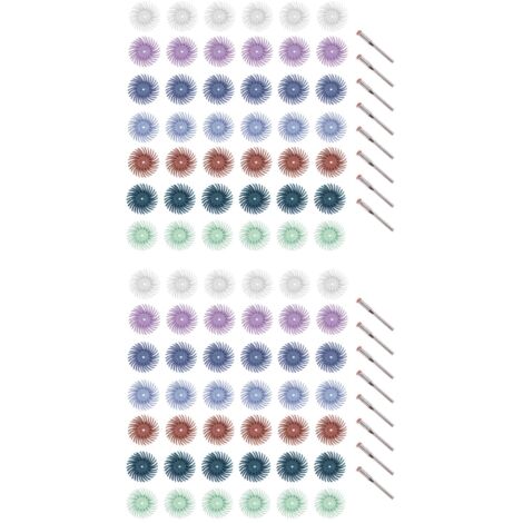 1Inch Radial Bristle Disc Kit Abrasive Brush 3mm Shank Detail Polishing Wheel 400grit - View #5