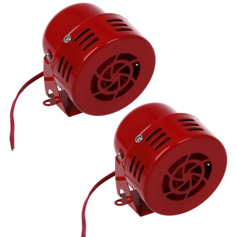 2X 12V AERIAL AUTOMOTIVE SIREN HORN CAR TRUCK VTG ENGINE Emergency Fire