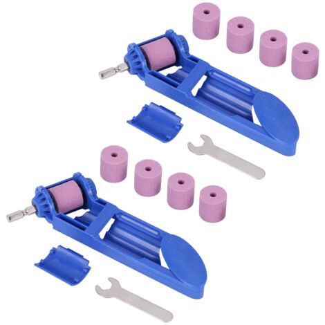 2X 2-12.5mm Drill Bit Sharpener Portable Corundum Grinding Wheel Tool ...