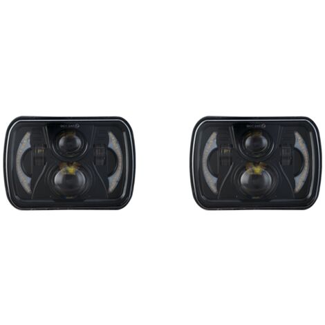 2Pcs H6054 Series 7X6 Inch 5X7 LED Projector Headlight Square Sealed ...