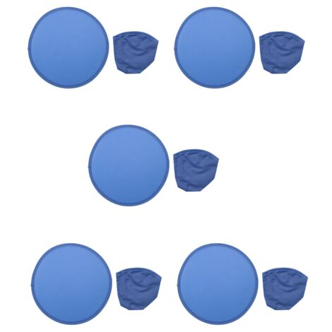 5X Blue Foldable Round Fan