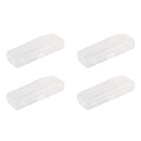 4 Pcs Travel Double Edge Razor Storage Box Case Accessories Transparent ...