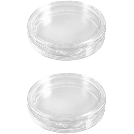 20 Pcs Round Clear Plastic Corner Box 22mm