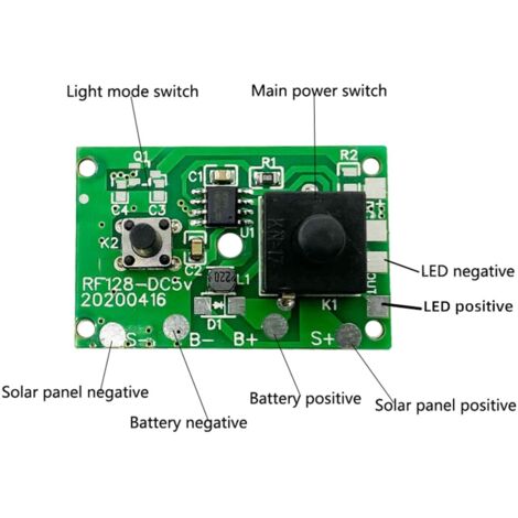 5X 1.2V Solar Light String Control Board with Switch Controller Module ...
