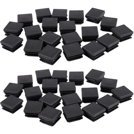 40 pcs Plastic Locking End Caps Tube Inserts 25mm x