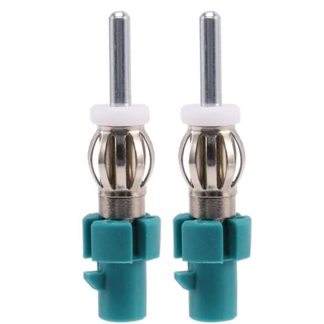 2X Car Stereo Antenna Adapter AM FM Radio Connector - Fakra to DIN Plug Converter Receiver