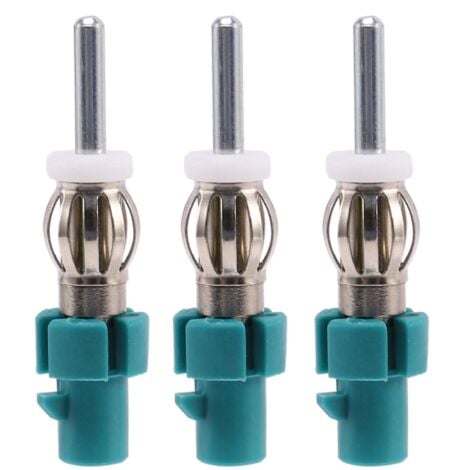 3X Car Stereo Antenna Adapter AM FM Radio Connector - Fakra to DIN Plug Converter Receiver