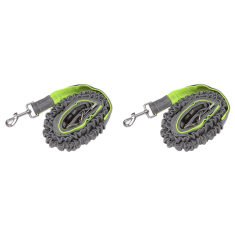 Image showcasing 2X Dog Leash Hands Free, Retractable Running Leash, Elastic Bungee Belt ...