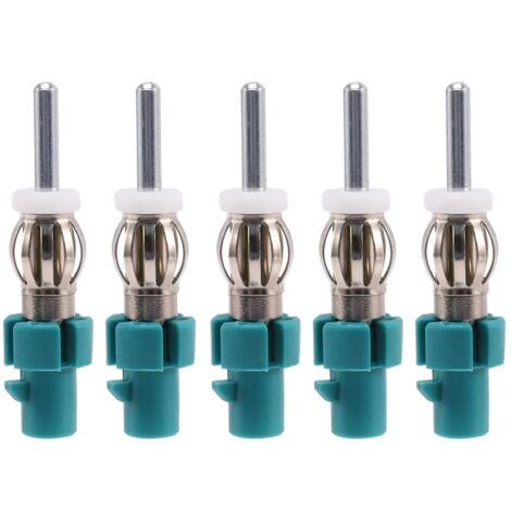 5X Car Stereo Antenna Adapter AM FM Radio Connector - Fakra to DIN Plug Converter Receiver