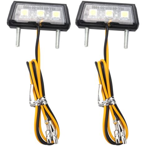 thumbnail image 2 of Universal LED Tail Light With License Plate Light - Motorcycle Scooter - Metal Housing, Red Lens, M6x1.0 Thread - E11 Approved 2 of 6