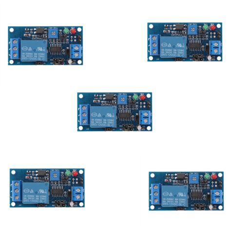 5X 12V DC Delay Relay On/Off Switch Module with Timer