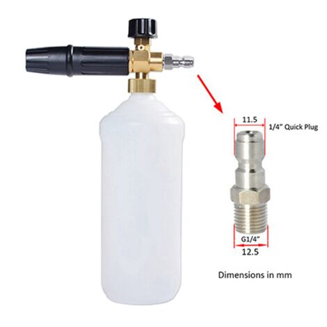 2X Snow Foam Cleaner Plug Connector 1/4 Inch to Spray Gun Adapter Disconnect Fitting