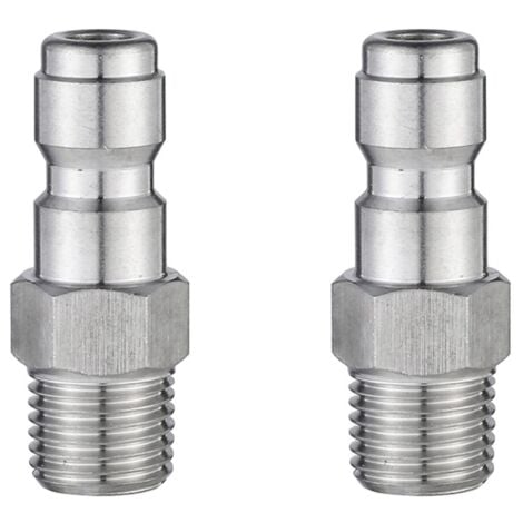 2X Snow Foam Cleaner Plug Connector 1/4 Inch to Spray Gun Adapter Disconnect Fitting