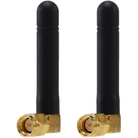 Antenne WiFi 2.4 GHz 3.5 DBi - 3 Pièces Avec Connecteur SMA Mâle Angle Droit - Pour Modem, Routeur, Raspberry Pi