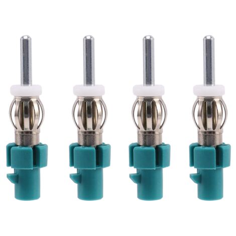 4X Car Stereo Antenna Adapter AM FM Radio Connector - Fakra to DIN Plug Converter Receiver
