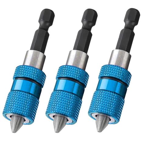 3PCS 60mm Drywall Screw Bits Setter Magnetic Bit Holder 1/4 Inch Hex ...