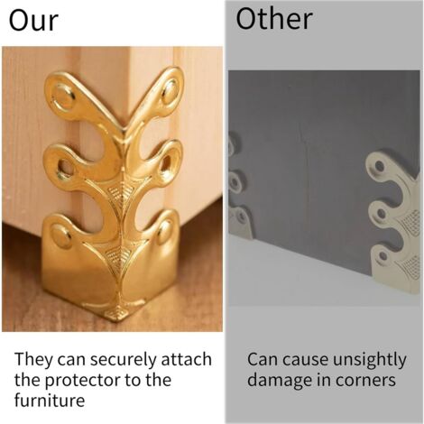10pcs Baseboard Corner Protectors-Brass Skirting Board Protectors ...