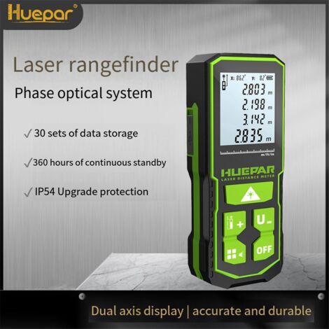 Digital Green Laser Distance Meter 100M Tape Measure Rangefinder with ...
