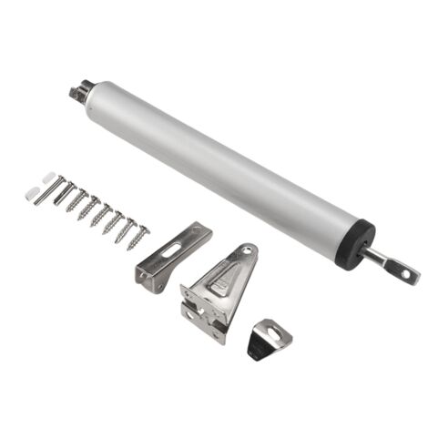 Quiet Door Closer With Soft-Close Pneumatic Hydraulic Buffer & Adjustable Stay-Open Feature