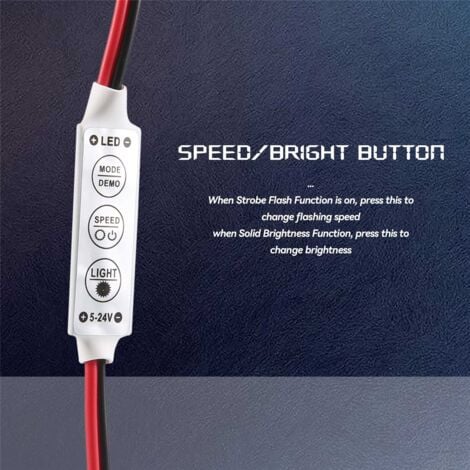 5 x 12V Wired Control Module with Strobe Flash For Car or Household LED Strip/Bulbs