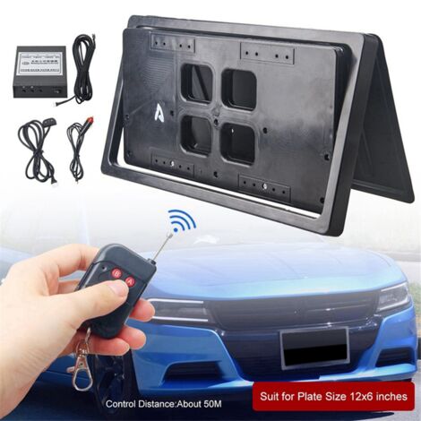 Plates Smart Remote Universal Front Rear License Plate Frame Electric Remote Control Flip ...