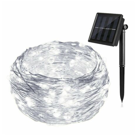 Solar Powered Lights 100 LED String Fairy for Outdoor Christmas ...