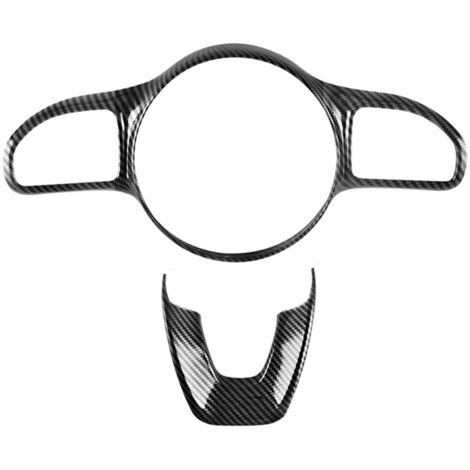 Tankin Real Carbon Fiber Steering Wheel Button Frame Cover Trim Direct Add-on Fit