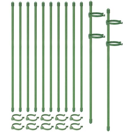 20 Pack Plant Support Stakes Adjustable Garden Single Stem Floral ...