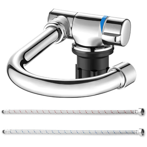 Foldable Kitchen Faucet 360 Dgree Rotation Sink Water Tap Single Handle Cold & Hot Mixer Copper for RV Boat