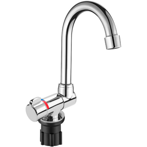 Foldable Kitchen Faucet 360 Dgree Rotation Sink Water Tap Single Handle Cold & Hot Mixer Copper for RV Boat