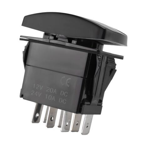 7Pin Laser Momentary Rocker Switch Winch In Out 12V ON-OFF-ON LED Light ...