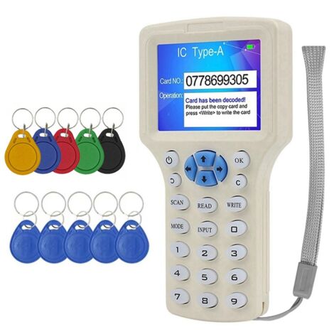 RFID NFC Smart Card Reader+5XUID/T5577 Keychain Duplicator