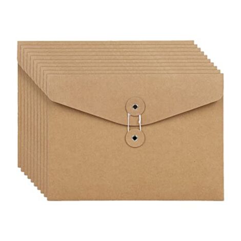 10Pcs Kraft String Envelope File Folders A5 Letter Size Document ...