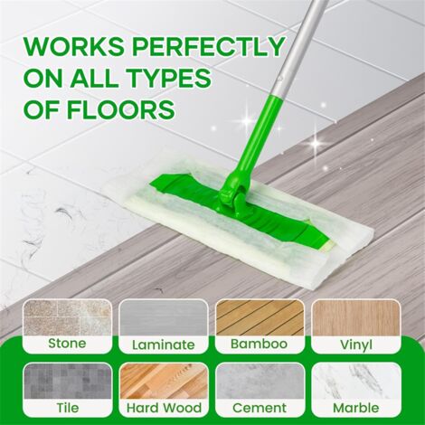 100 Count Dry Sweeping Cloths for Sweeper Mop,Dry Mop Refills Pads Sweeper, Floor Mopping