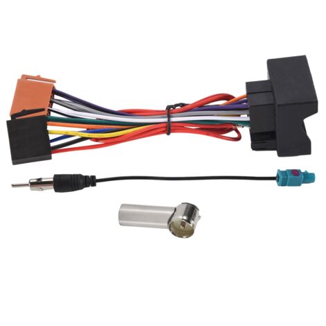Car Stereo Audio ISO Power Wiring Harness Cable for 207 307 407 C2 C5 Radio Antenna Wire Adapter
