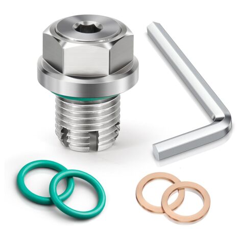 Kit De Réparation Bouchon De Vidange M14.1-1.5mm - Bouchon Autotaraudeur Acier Inox + Joints + Clé
