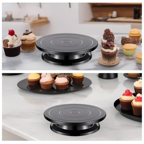 11 Inch Rotate Turntable Sculpting Wheel Revolving Cake Black Painting ...